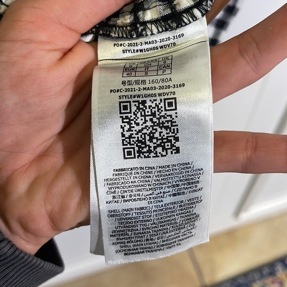 Guess Black and White Checkered Crop Top - Picture 3 of 3